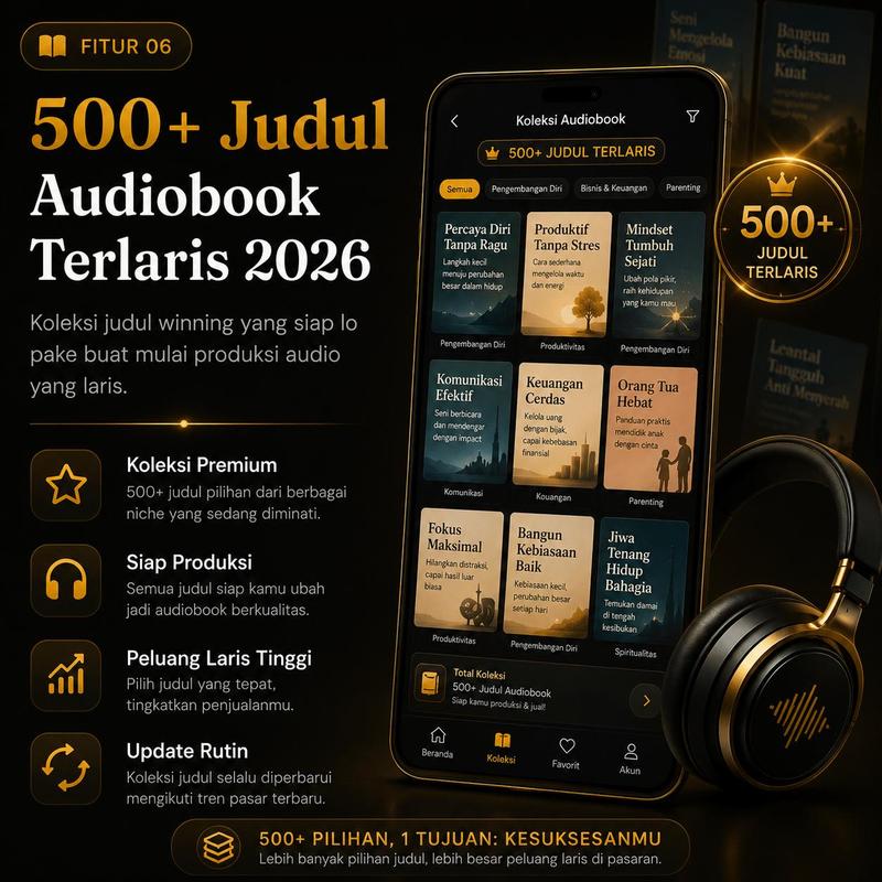 500+ Judul Audiobook